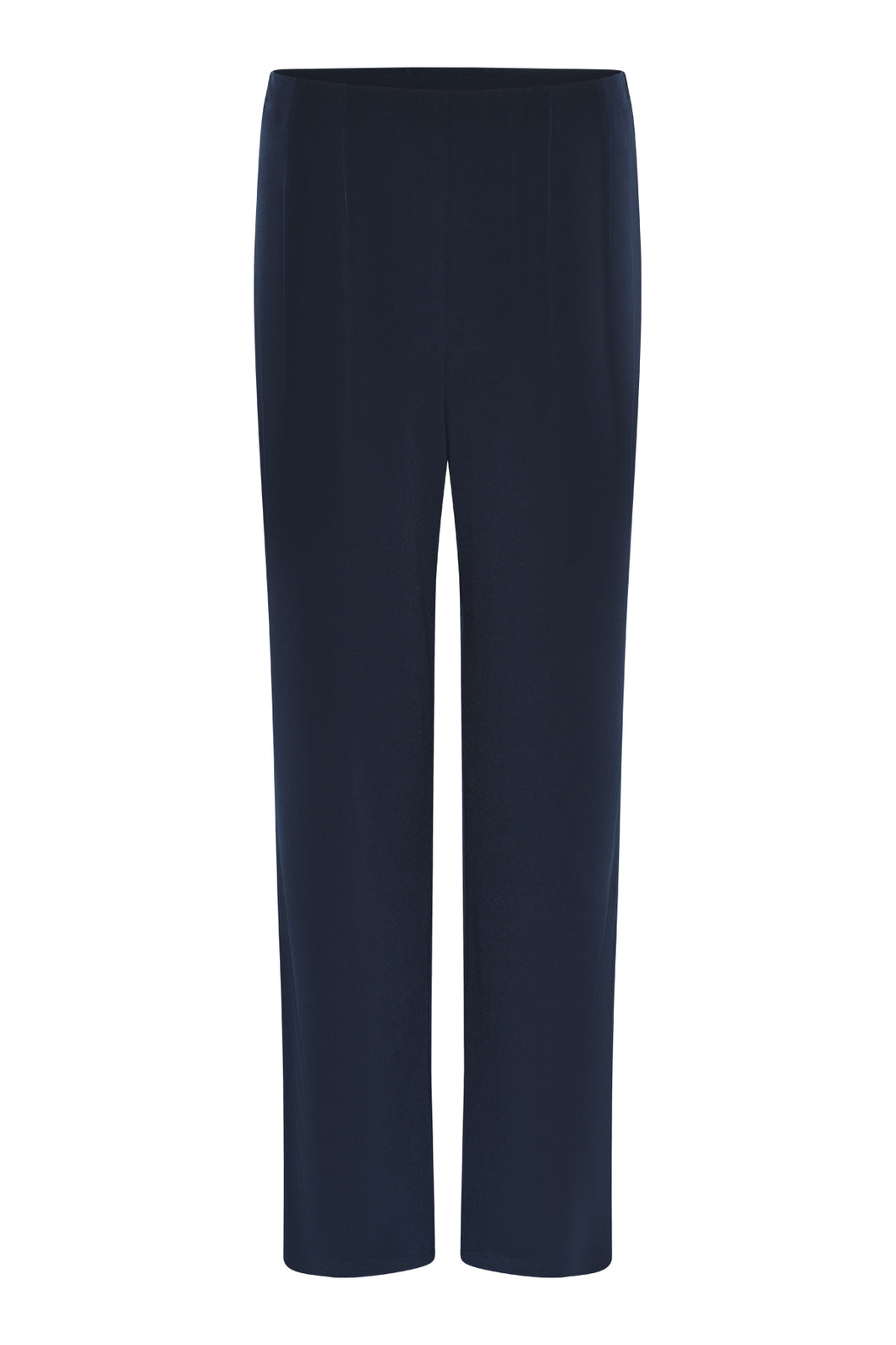 Tia - Straight leg Jersey trousers - Navy