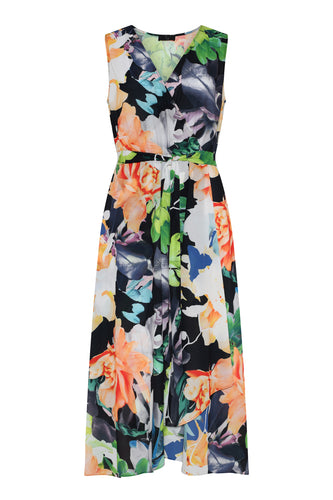 Tia - Floral Maxi Dress - green/orange/blue