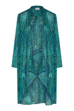 Load image into Gallery viewer, Godske - Long Line soft Jacket - Emerald &amp; Blue