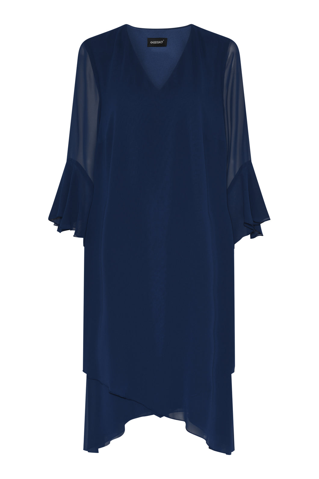 Godske - Chiffon Layered Dress - Navy