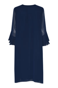 Godske - Chiffon Layered Dress - Navy