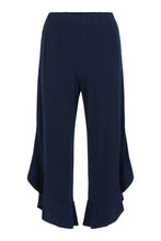 Load image into Gallery viewer, Tia - Frilly sided Jersey trousers - Navy