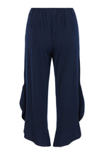 Load image into Gallery viewer, Tia - Frilly sided Jersey trousers - Navy