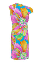Load image into Gallery viewer, Tia - Slash Neck Dress - Tropical Floral Print