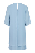 Load image into Gallery viewer, Godske -3/4 Sleeve Dress with Diamanté Neckline - Cornflower Blue