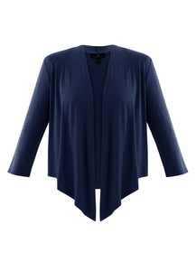 Marble - Fine tie Cardigan/Wrap - Navy - 6541