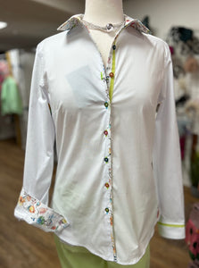 Bariloche - Canicosa  - Shirt - White / Floral trim