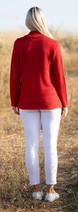 Marble - Relaxed fit Cardigan - Red