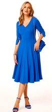 Load image into Gallery viewer, Tia - 3/4 sleeved Panelled dress - Cobalt blue