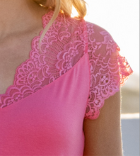 Load image into Gallery viewer, Marble - Lacey top - Coral