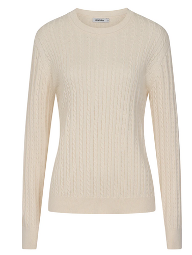 Alice Collins Cable Knit Sweater - Winter White