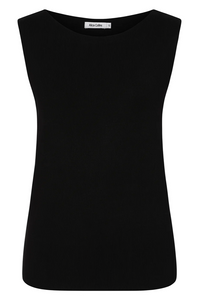 Alice Collins - Vida soft Knit Sleeveless Top - Black