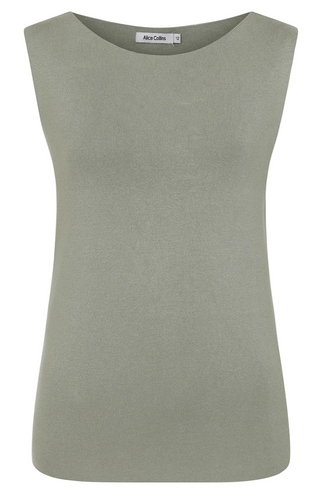 Alice Collins - Vida Sleeveless Vest - Deep Sage