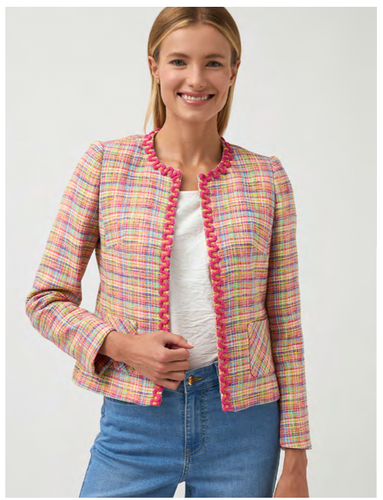 Bariloche - Molino Chanel Style Jacket - Pink Check
