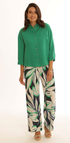 Pomodoro - Linen Shirt - Green